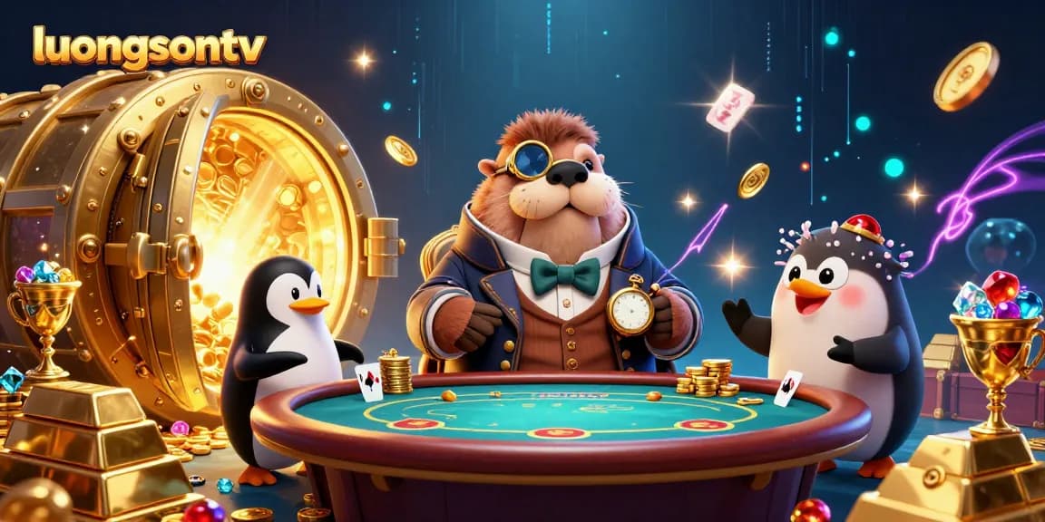 Experience the thrill of betting on luongsontv with a cunning pufferfish bluffing at an underwater poker table.