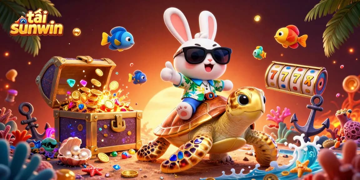 Experience excitement while playing tải sunwin with this dynamic underwater casino illustration.