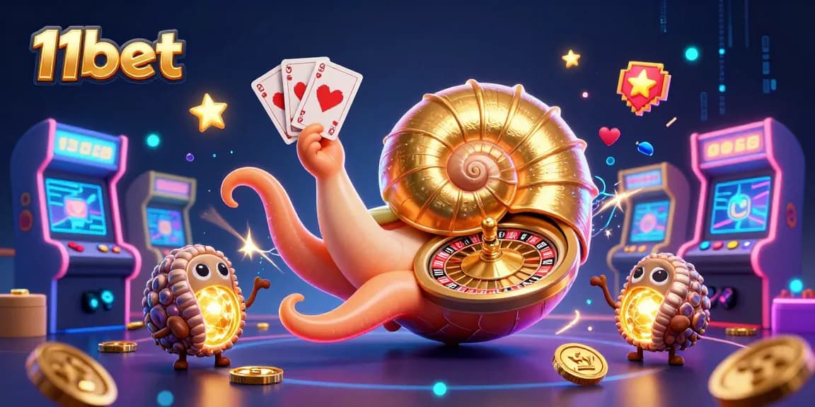 Experience thrilling roulette action at 11bet with a vibrant nautilus illustration and glowing game elements.