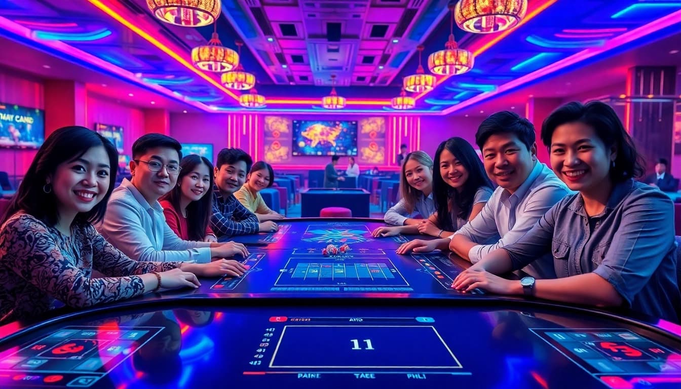 Tài xỉu 789club gameplay showcasing players in an exciting online casino environment.