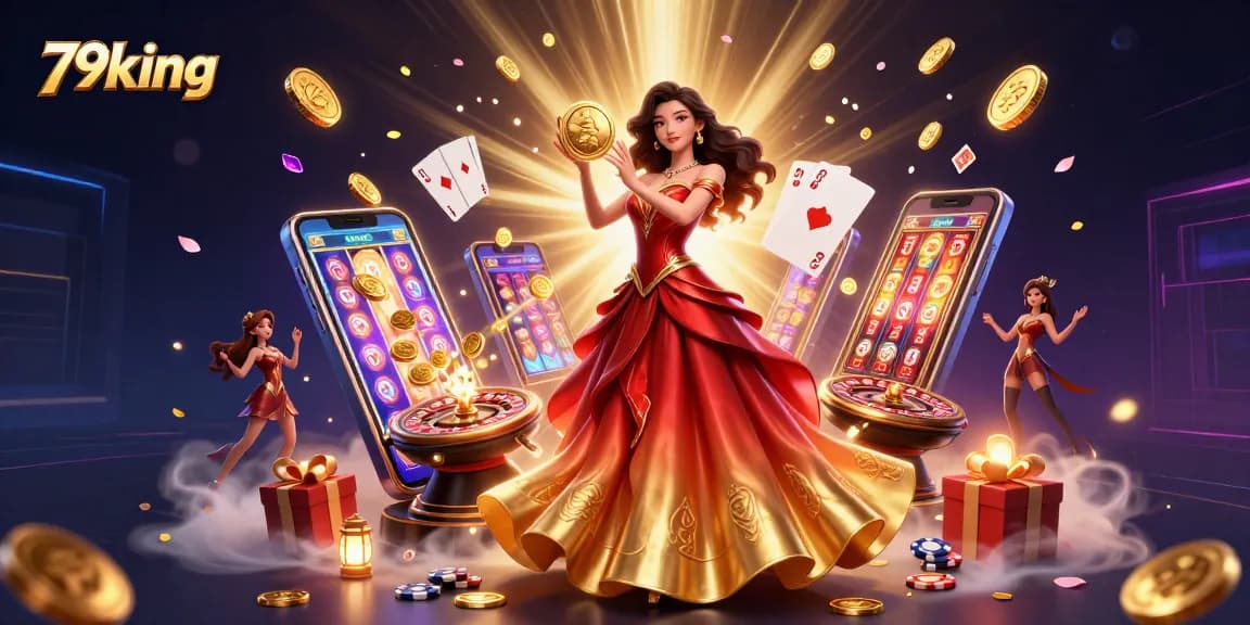 Engage in top-tier gaming experiences at 79king with vibrant slot games, golden coins, and exciting rewards.