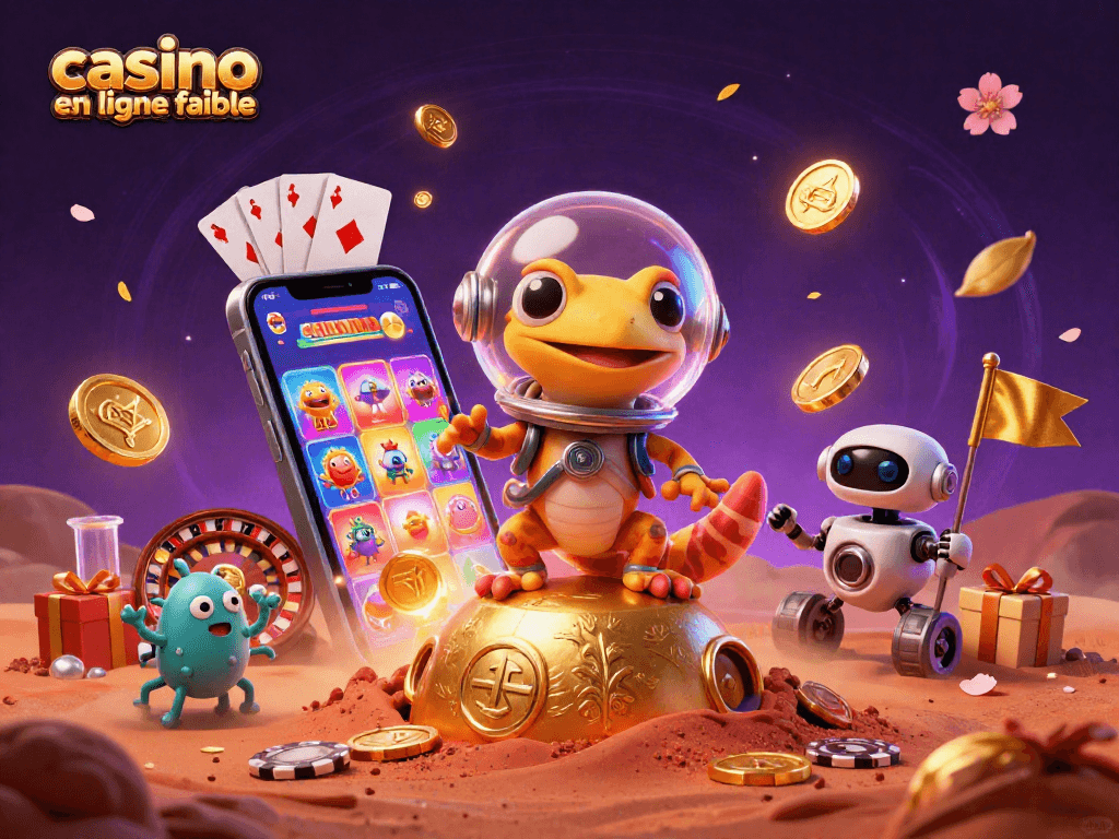 Jouer au casino en ligne fiable avec notre illustration 3D captivante.