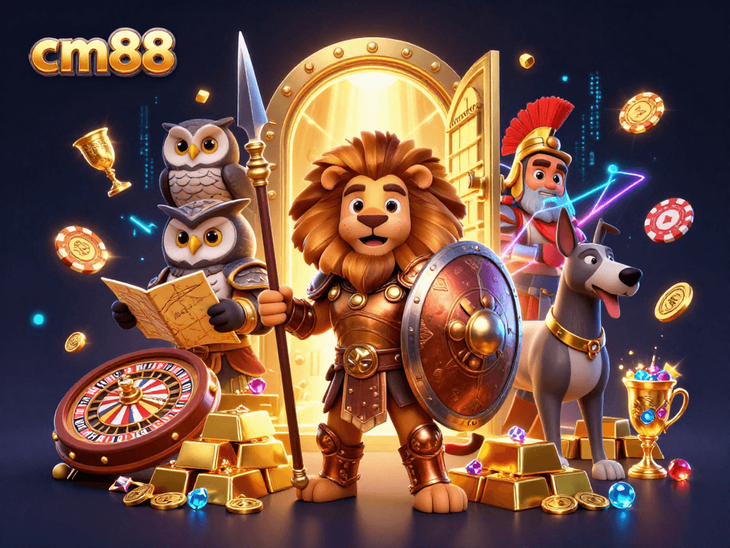 Experience winning strategies at cm88 with rich 3D gaming elements in an immersive casino scene.