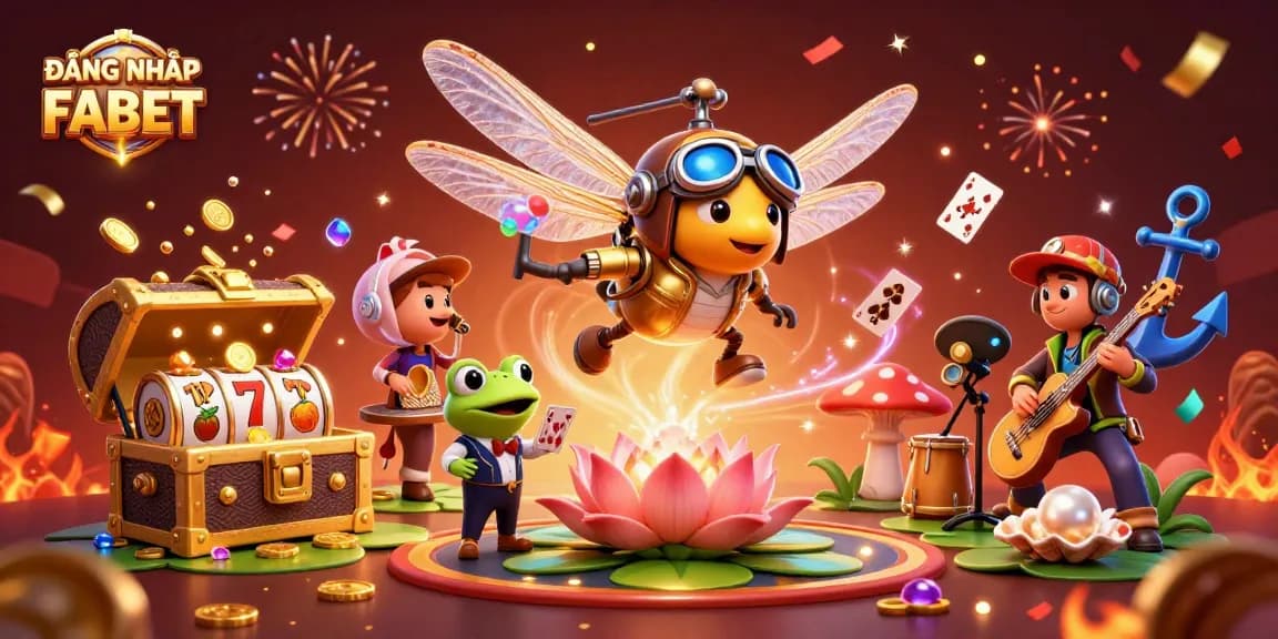 Play casino games and enjoy vibrant visuals with ĐĂNG NHẬP FABET featuring colorful characters and elements.