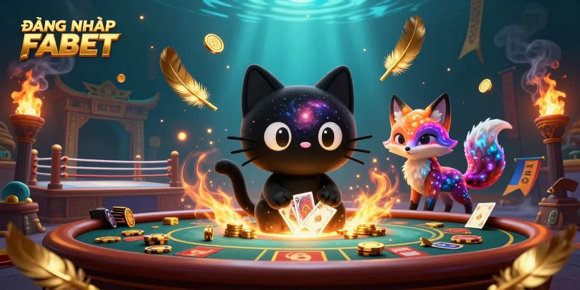 Engage with the ĐĂNG NHẬP FABET experience at a vibrant cosmic casino, featuring captivating characters.