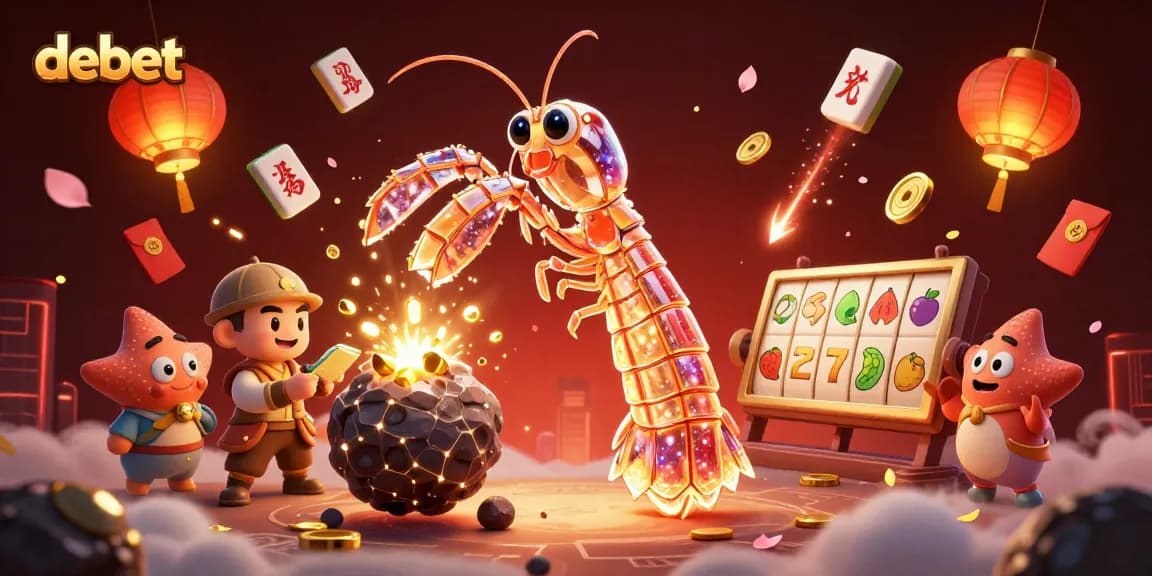 Engage with debet's thrilling slot games as cosmic characters unleash gold and excitement.