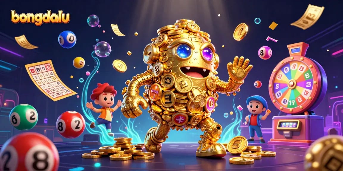 Engage with bongdalu's dynamic gaming experience through this vibrant illustration featuring action-packed casino elements.