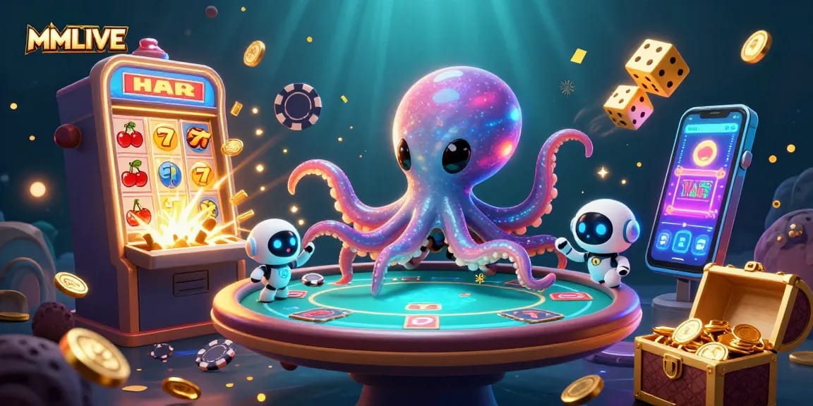 MMLIVE delivers vibrant live gaming experiences with energetic characters and dynamic casino elements.