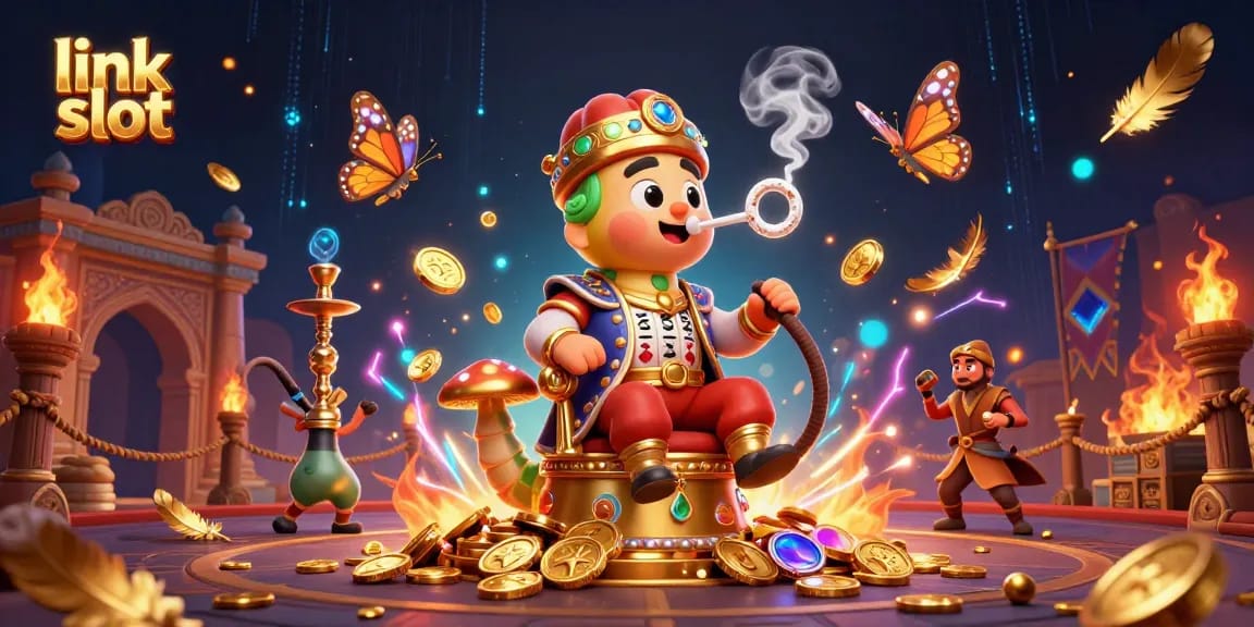 Experience thrilling gameplay with link slot featuring vibrant characters and casino symbols.