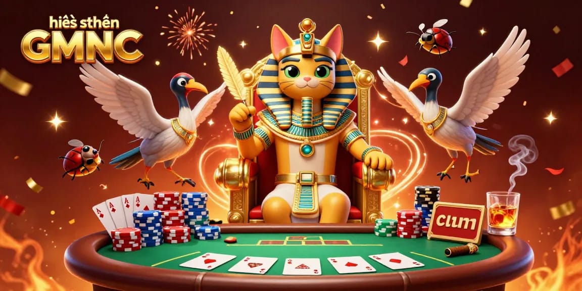 Experience the excitement of the hệ thống GMNC with vibrant casino elements in a dynamic 3D illustration.