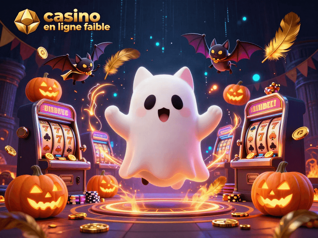 Jouer à casino en ligne fiable entouré de chat fantôme et chauve-souris dans un cadre dynamique.