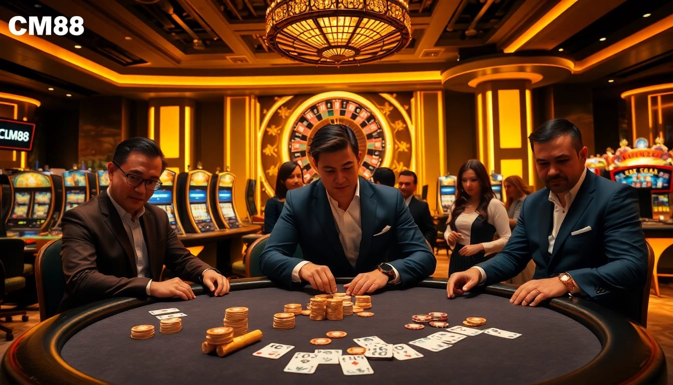 Experience the thrill of CM88 at a luxurious poker table, card games, and slot machines.