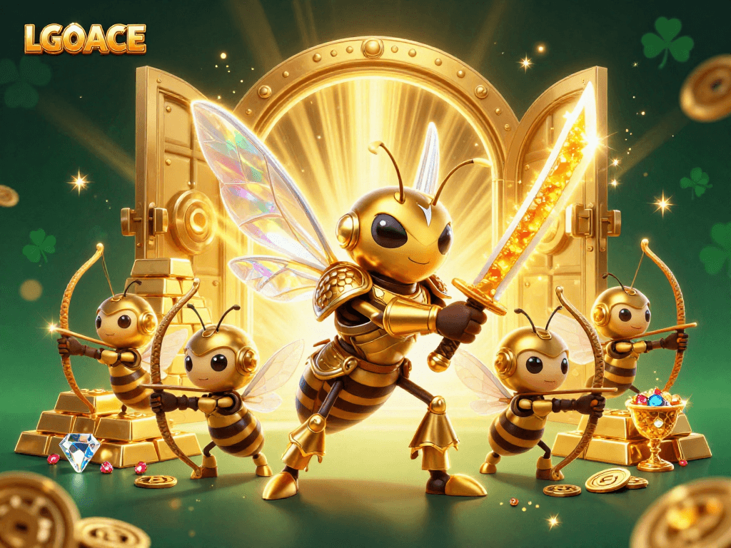 LGOACE offers thrilling slot experiences with immersive gameplay and captivating visuals in this dynamic illustration.