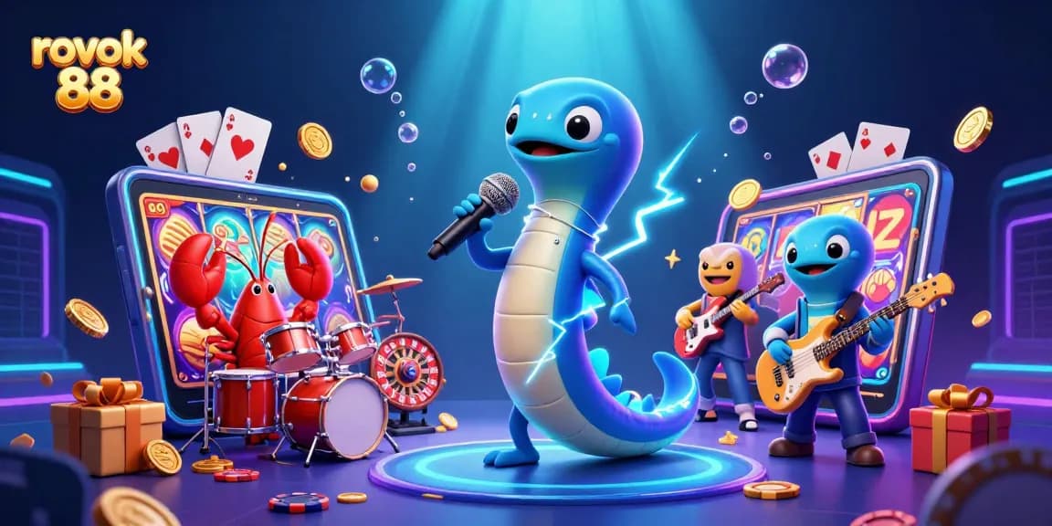 Experience the thrill of rokok 88 with a vibrant underwater casino scene featuring playful sea creatures and gaming elements.