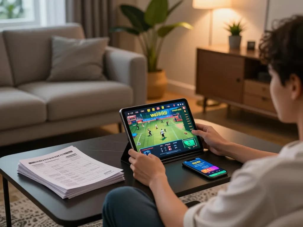 Experience đá gà trực tiếp wala88 with engaging live broadcasts on a cozy gaming setup.