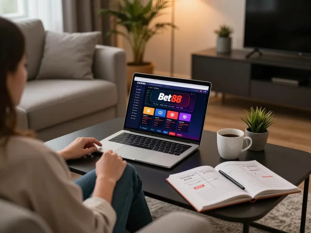 Experience gaming with Link Bet88 from the comfort of home using a modern setup.