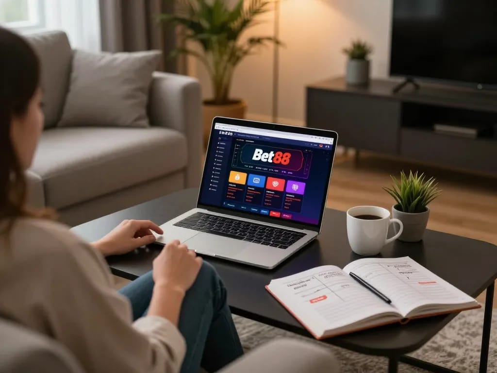 Experience gaming with Link Bet88 from the comfort of home using a modern setup.