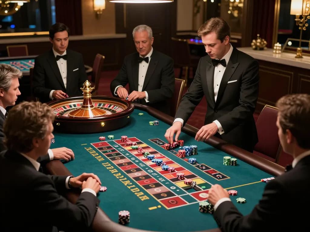 Players engage in a thrilling roulette game at SC88 casino, excitement evident as the croupier spins the wheel.