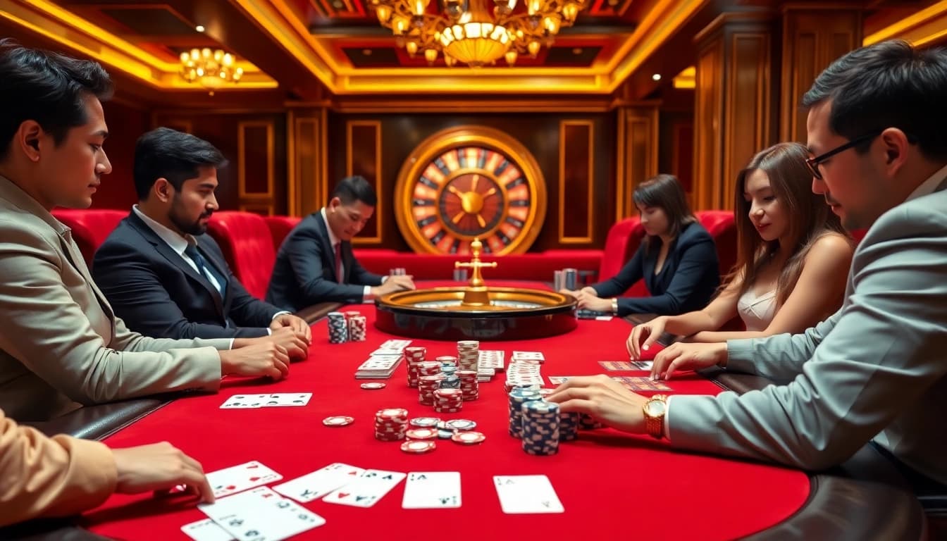 Experience the exciting poker action at 8kbet's luxurious casino.