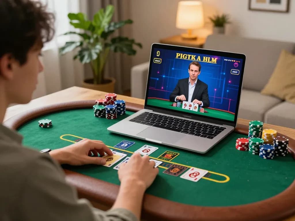 Player engaged in live dealer game at Surebetsg online casino, showcasing strategy and excitement.