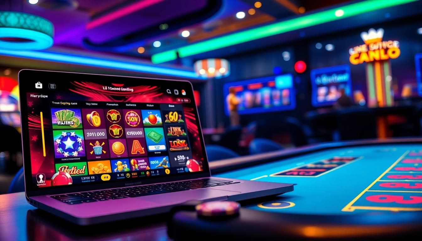 Experience excitement with nhà cái mmoo's vibrant online gambling interface featuring live dealer games and slot machines.