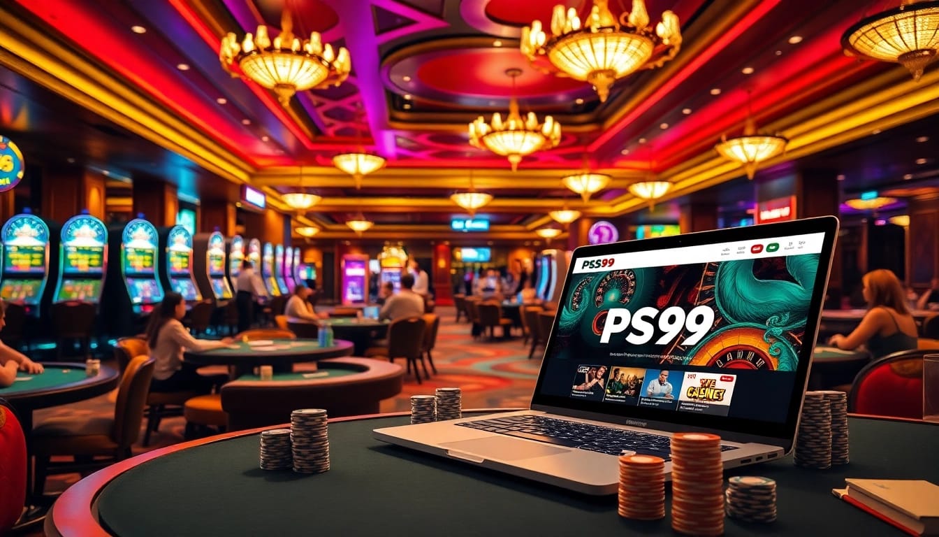 Gambling action at tables showcasing PS99 online gaming experience in a luxurious casino.