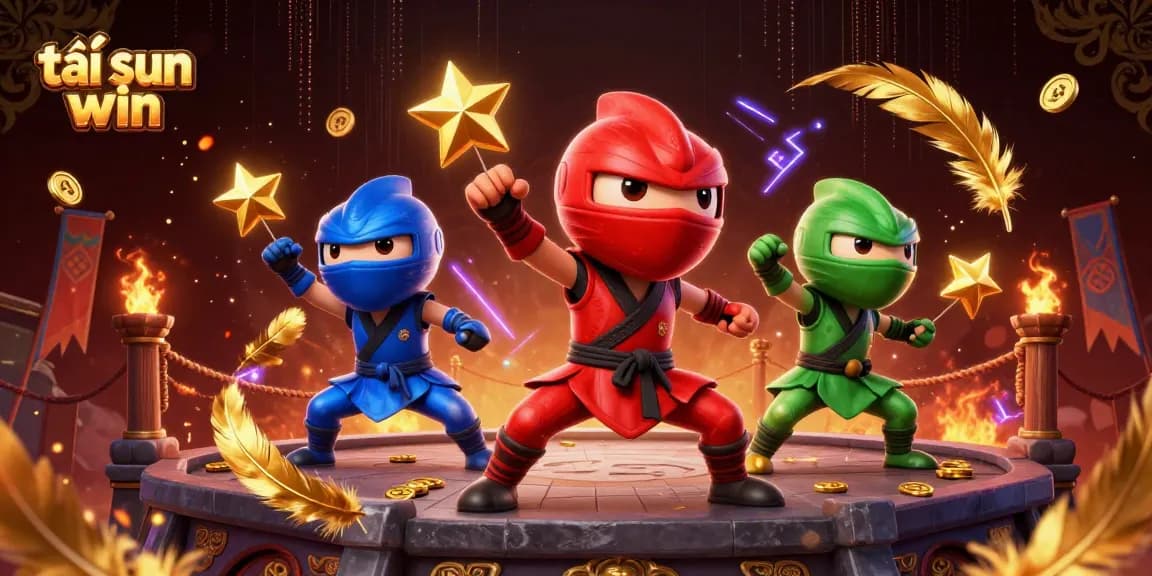 Experience thrilling action in tải sun win with a vibrant 3D ninja chameleon scene full of energy.