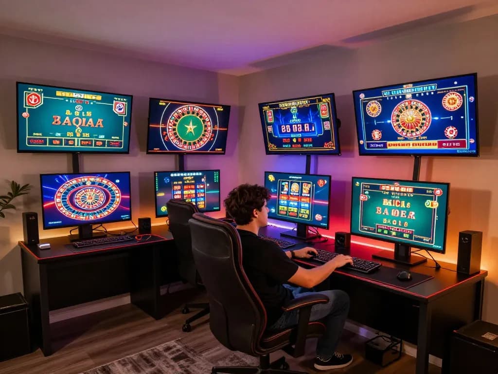 Người chơi tham gia lập chiến lược lựa chọn cá cược trên nền tảng casino trực tuyến 12bet.