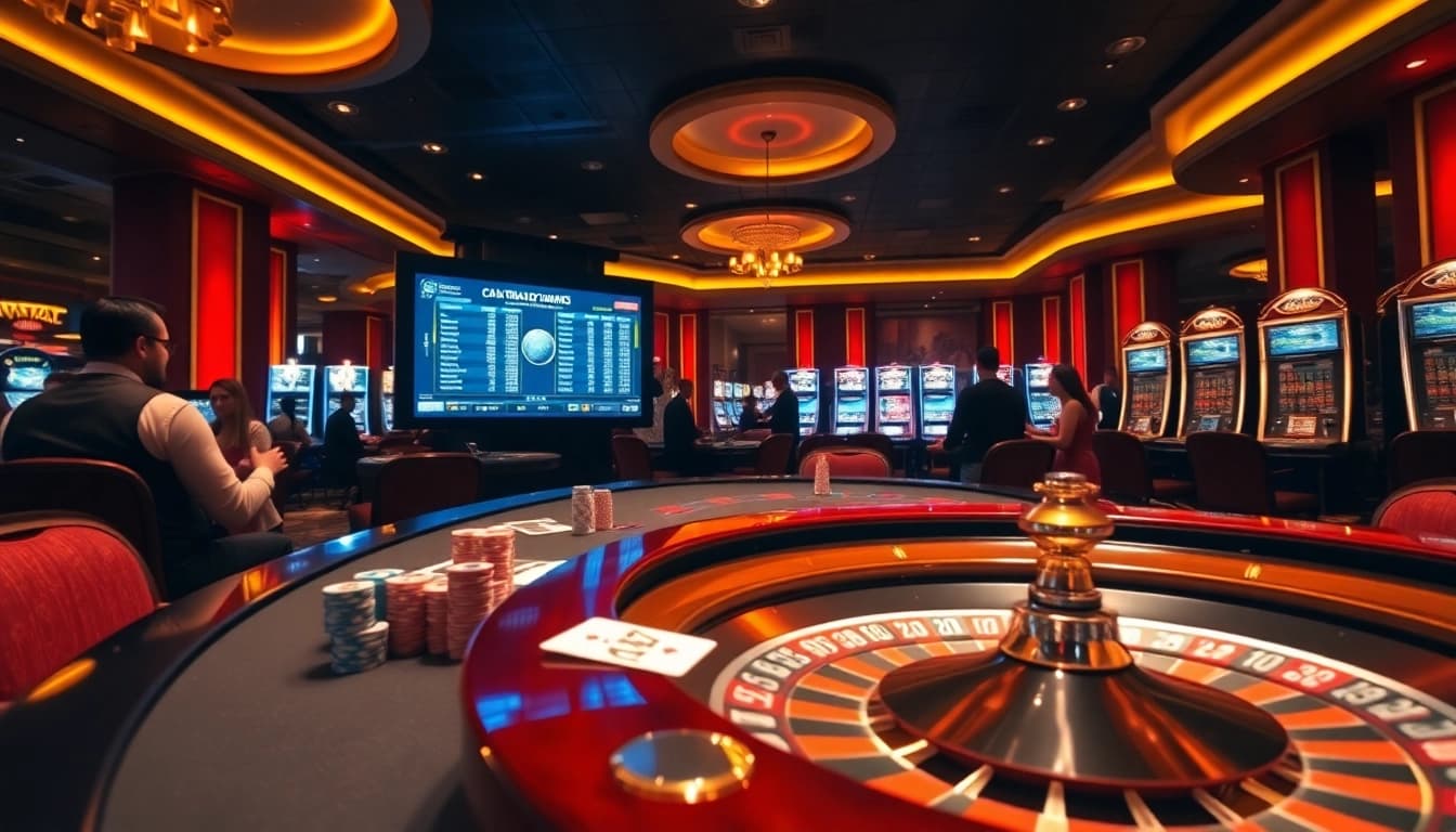 Cakhiatv high-stakes gaming experience with luxurious poker tables and dynamic betting.