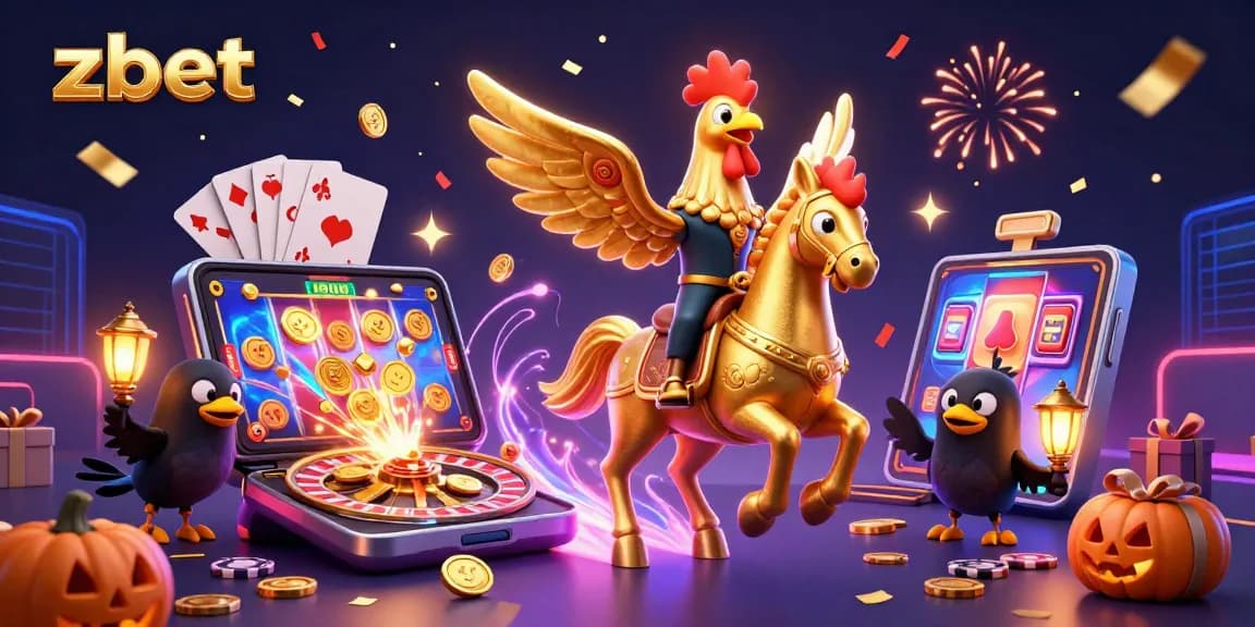 Experience thrilling gameplay with zbet's dynamic 3D casino illustration depicting exciting gaming adventures.