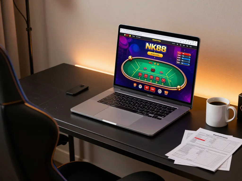 Experience intense gameplay at NK88 casino with a stylish online gaming setup