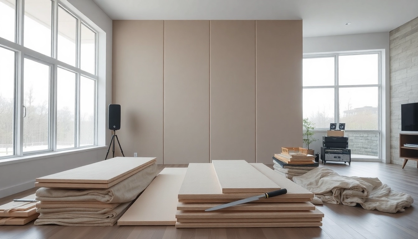 Installing mass loaded vinyl soundproofing in a modern home enhances acoustic quality.