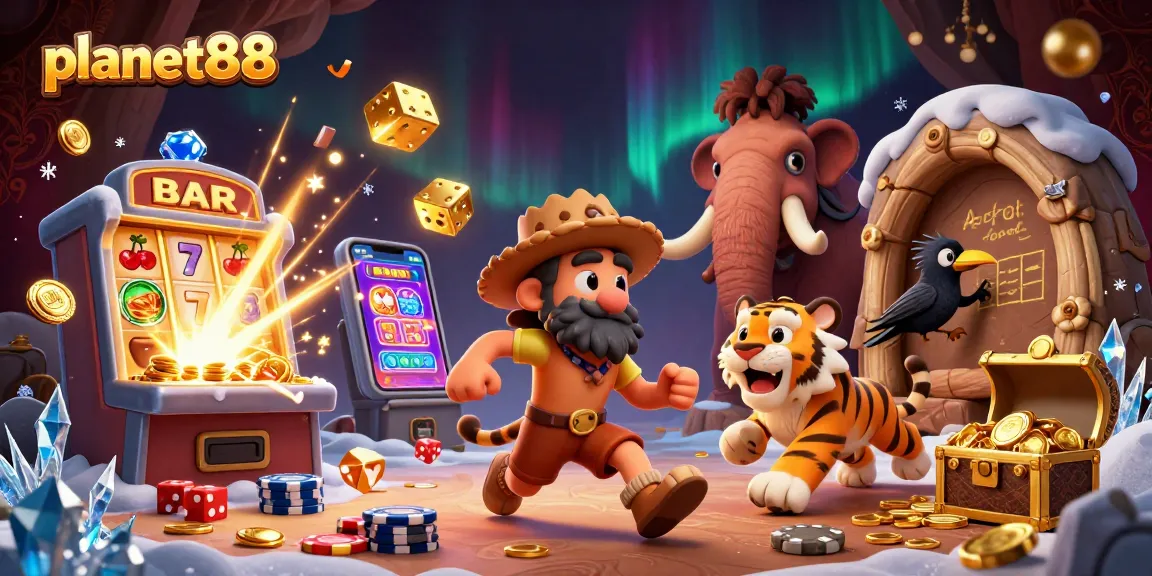 Experience thrilling wins at planet88 with our engaging prehistoric casino featuring playful characters and vibrant jackpots.
