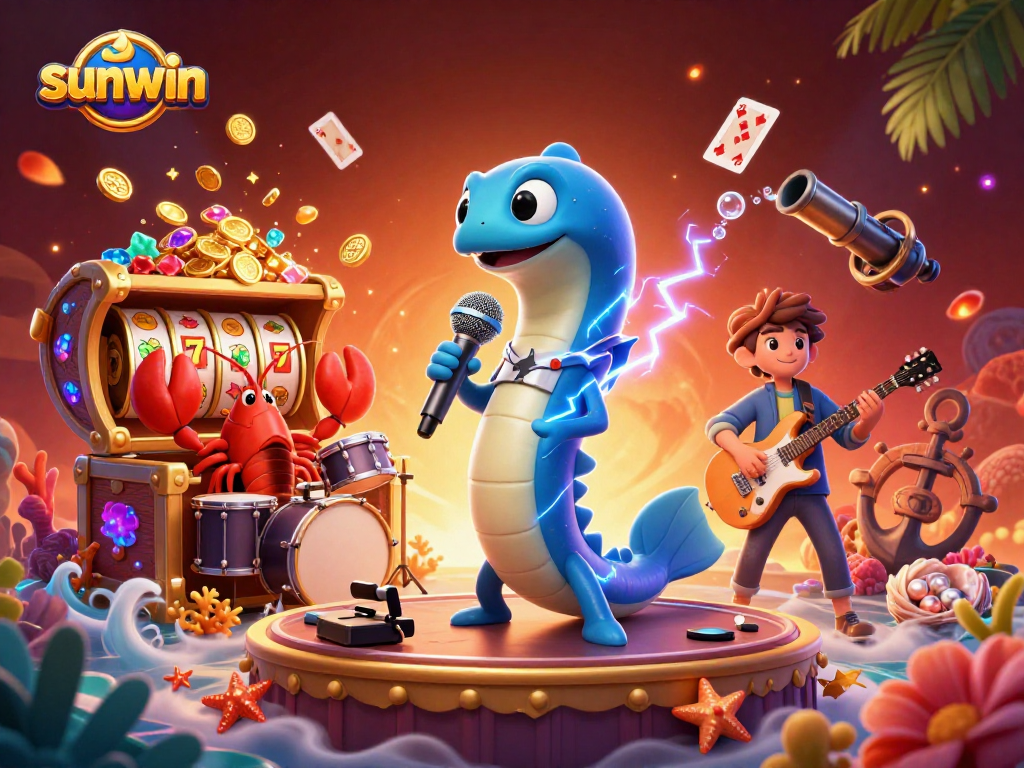 Experience the thrill of sunwin with an electrifying DJ performance in an underwater casino.