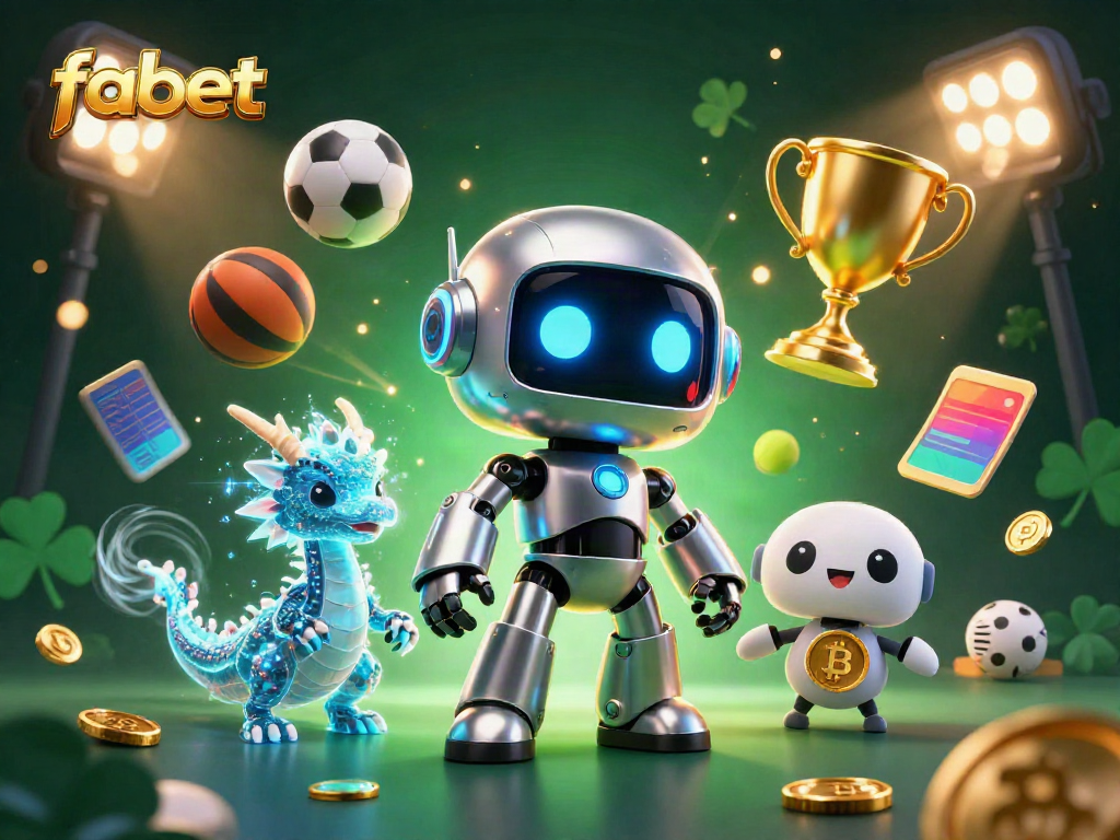 Engage in thrilling bets and strategies with fabet in an exciting 3D casino scene.