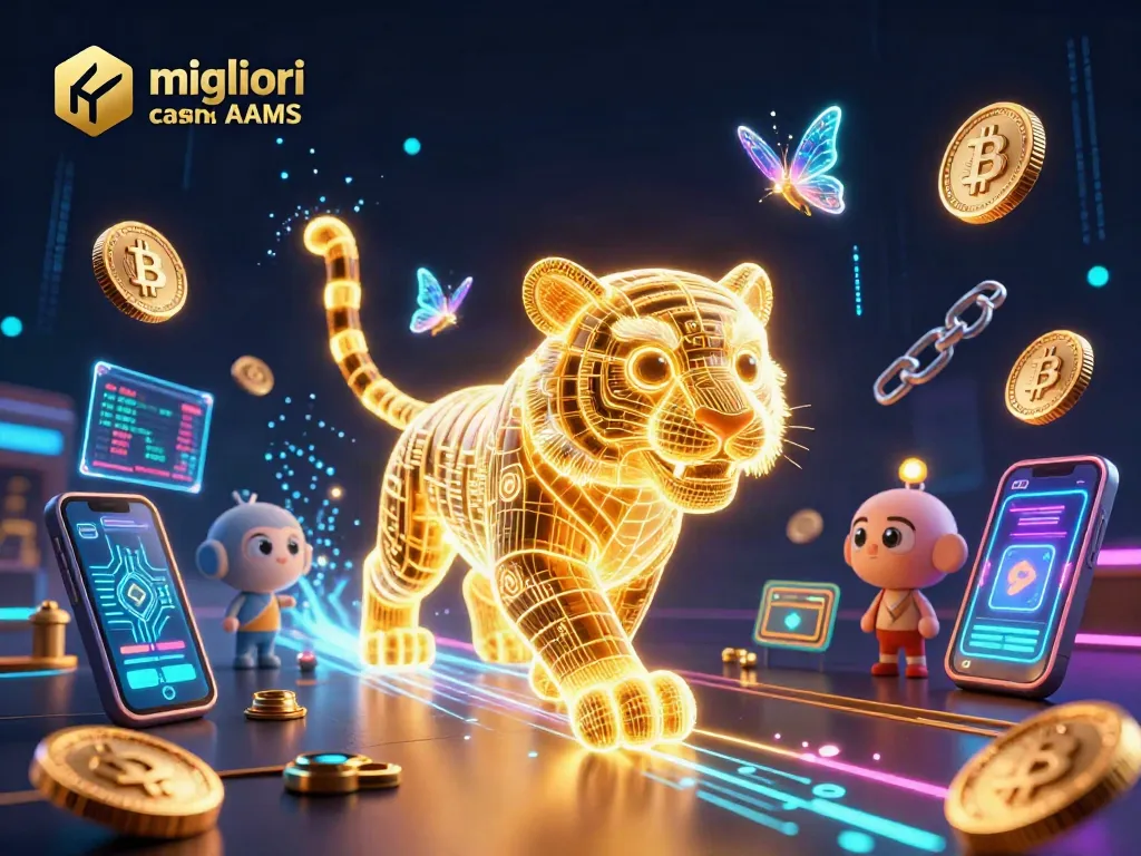 Gioca nei migliori casino non AAMS con un tigre luminoso e criptovalute scintillanti.