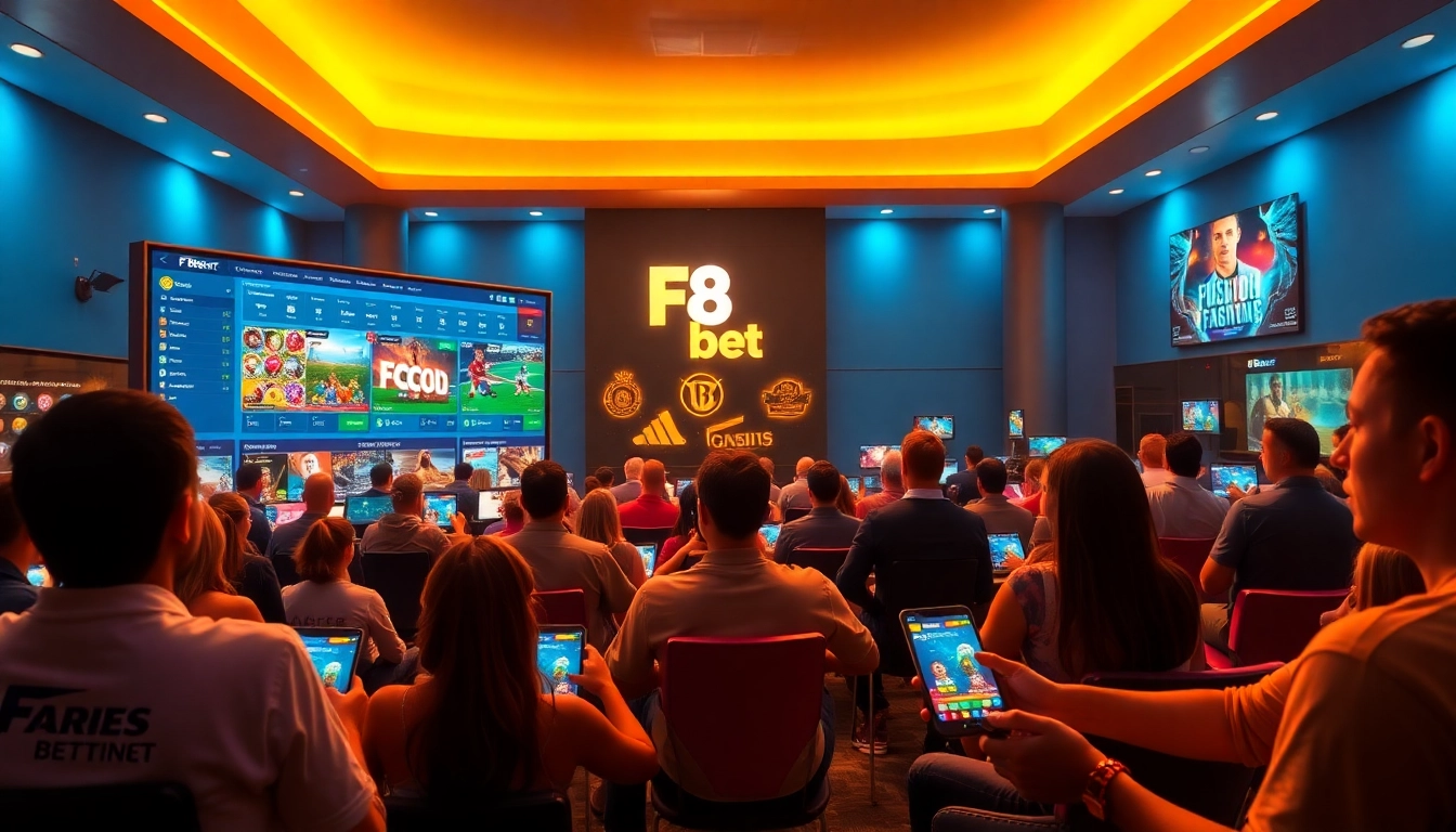 F8bet online betting platform showcasing diverse gaming options in an inviting atmosphere.