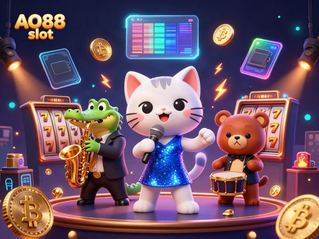 Experience excitement at AO88 slot with vibrant casino characters and rich visual details.