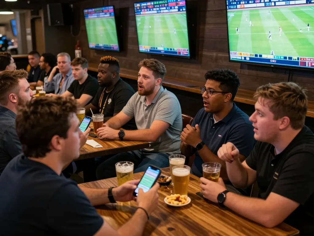 Crowd enjoying live sports betting at OPEN88 COM, with enthusiastic bettors and engaging atmosphere.