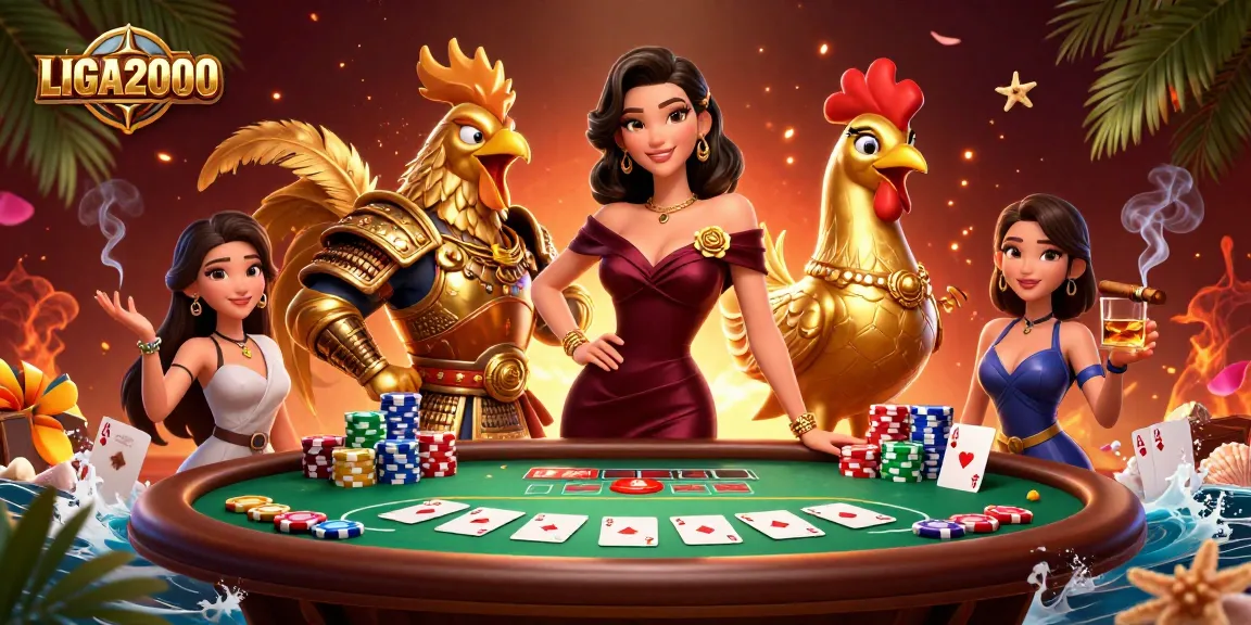 Terlibatlah dengan permainan LIGA2000 yang menyenangkan saat karakter glamor meningkatkan suasana poker yang mendebarkan.