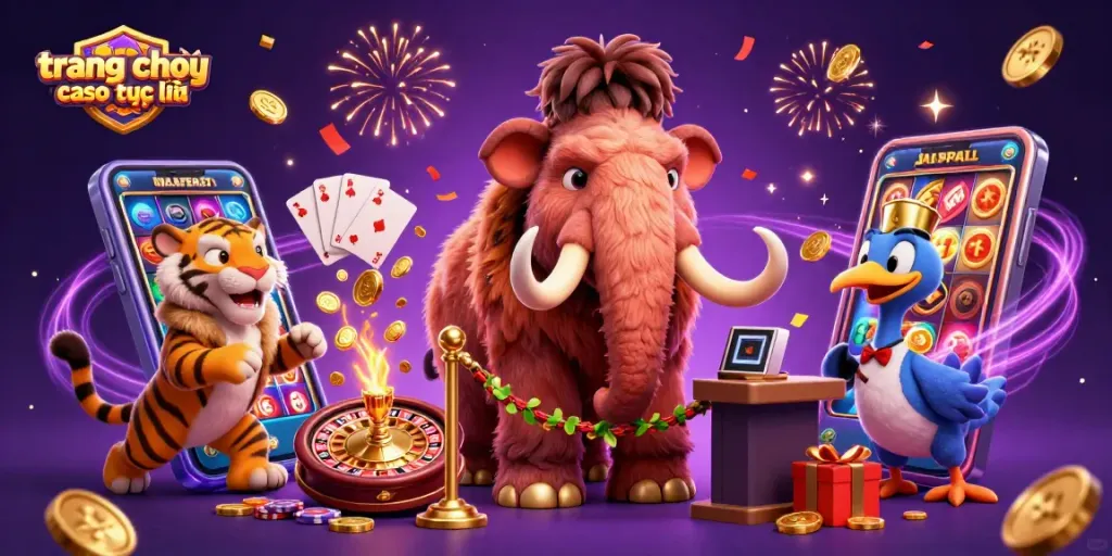 trang chơi casino trực tuyến: Hình ảnh đặc sắc của các nhân vật và trò chơi casino sống động.