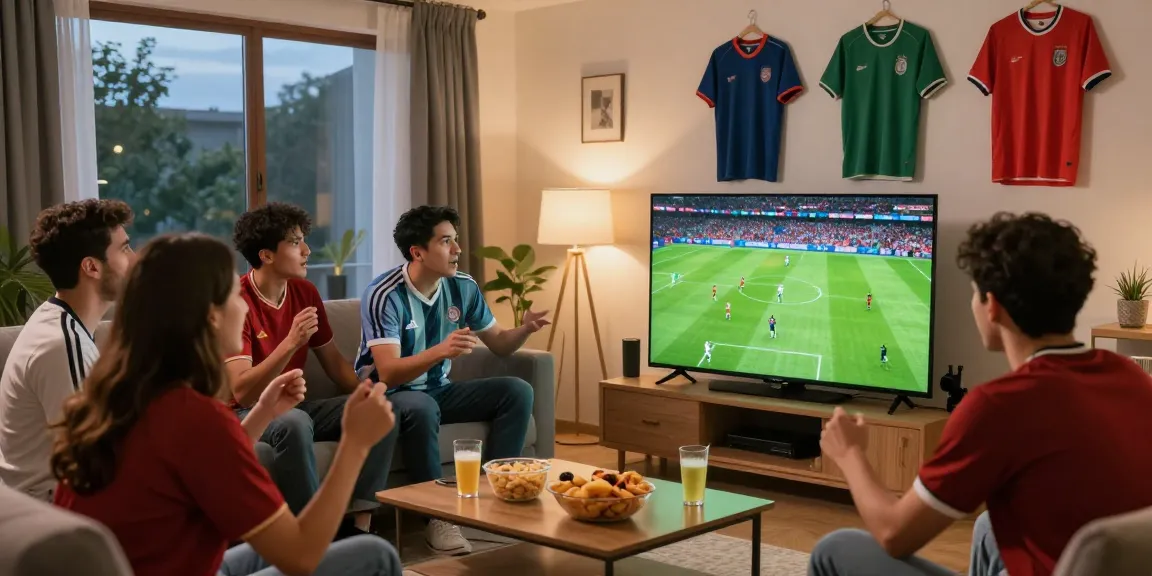 Fans enjoying live sports on https://xoilactvlive.net/ in a cozy living room.