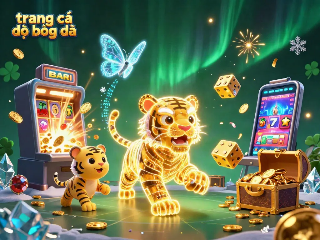 Cá cược trên trang cá đọ bóng đá với hình ảnh sống động của hổ vàng neon và trò chơi điện tử hấp dẫn.