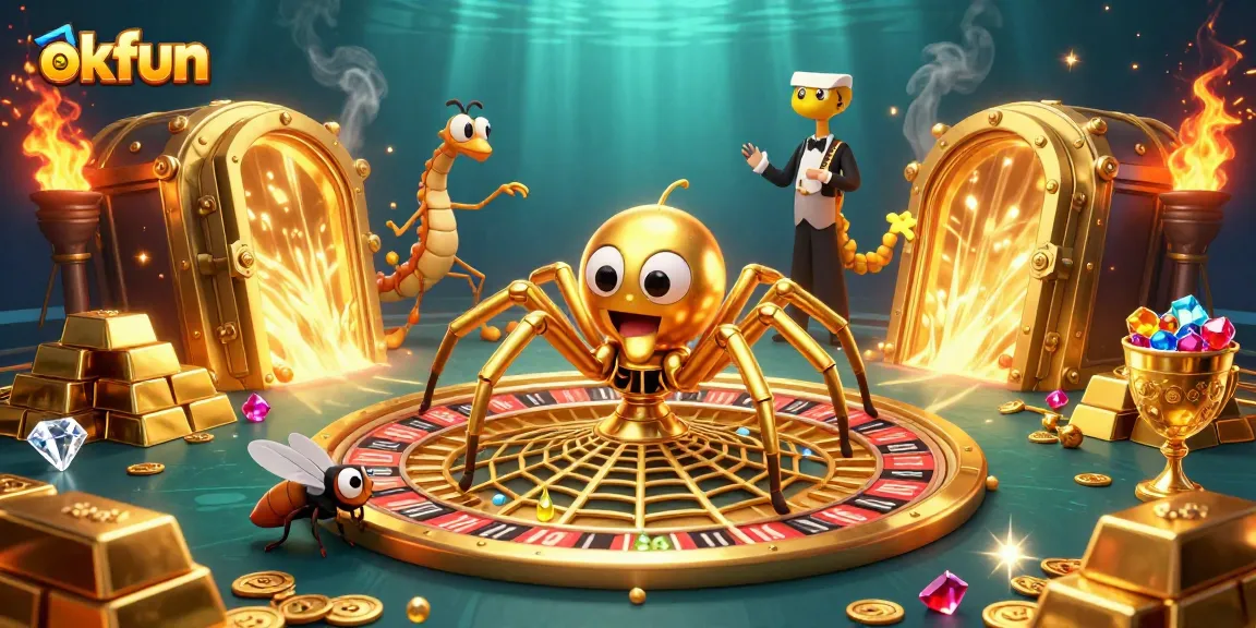 Experience exhilarating bets at okfun with cartoon characters in a thrilling casino scene.