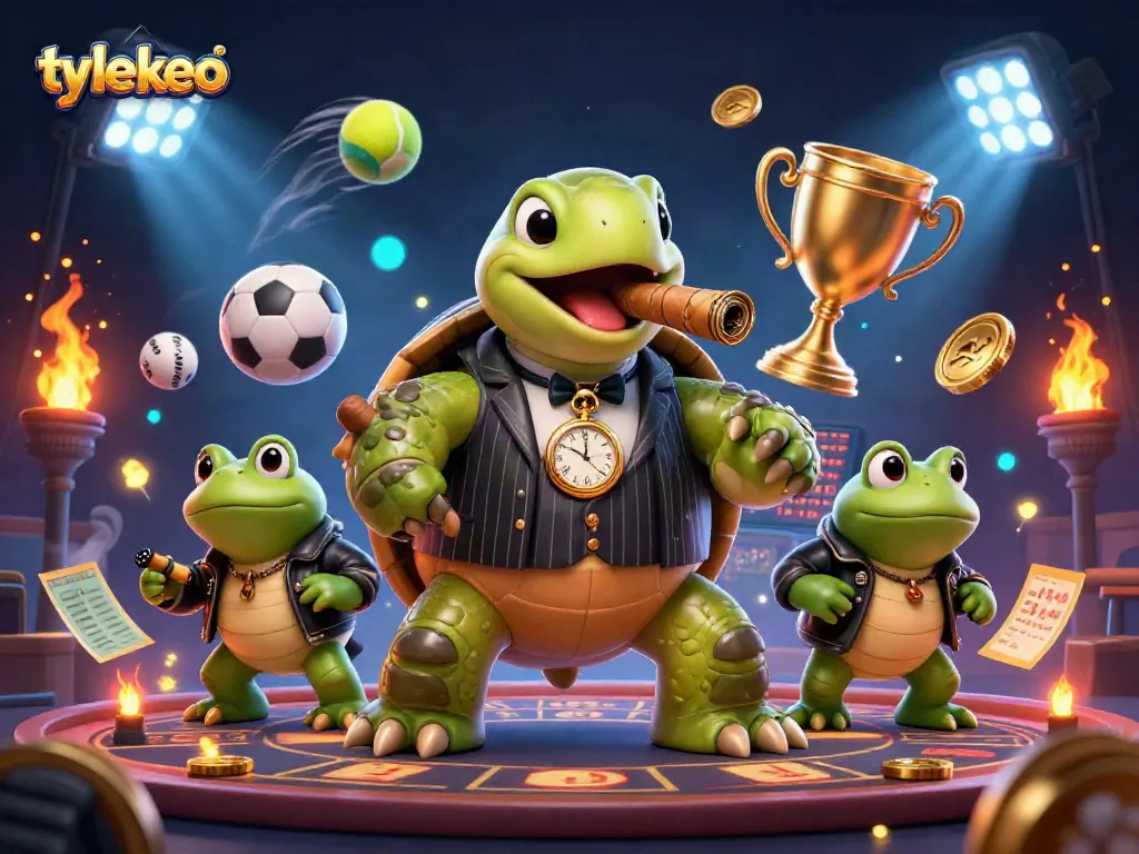 Experience thrilling sports betting action with tylekeo in a vibrant, dynamic 3D casino scene.