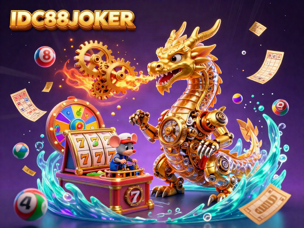 Experience the excitement of IDC88JOKER with a golden dragon, captivating game elements, and vibrant visuals.