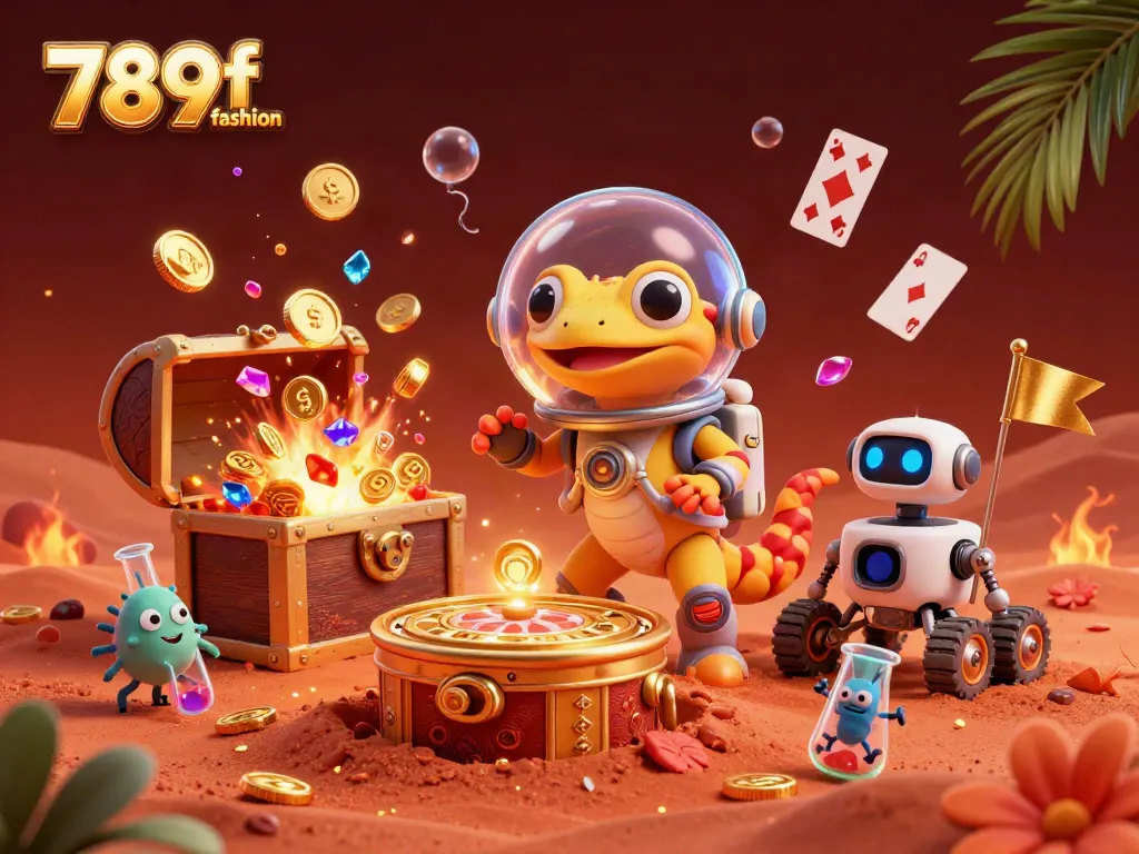 Engage in thrilling casino exploration with 789f fashion as the Martian gecko uncovers golden treasures.