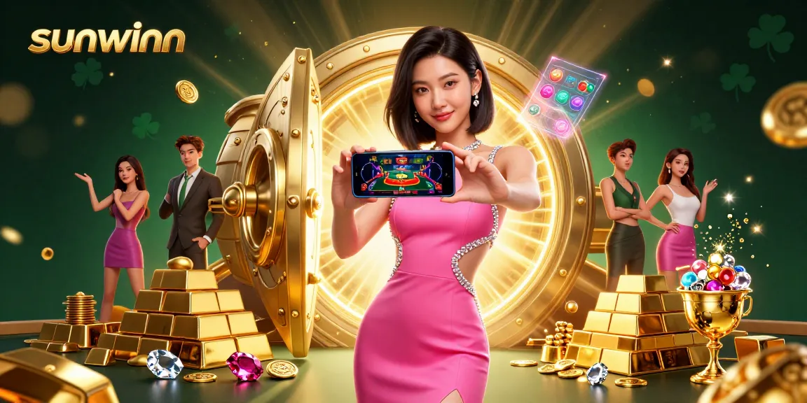 Engage with sunwinn live dealer games in an elegant casino scene filled with treasures and excitement.