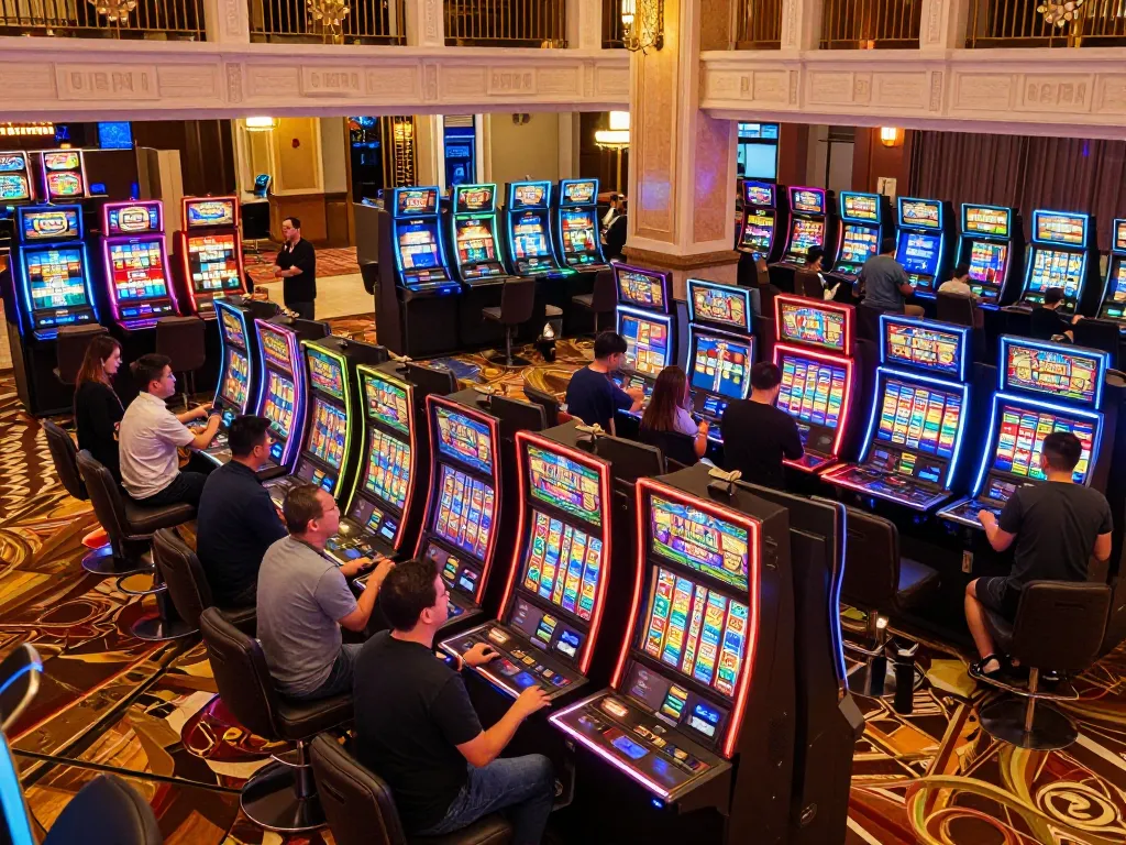 U888 players enjoy vibrant slot machines, experiencing excitement and winning moments