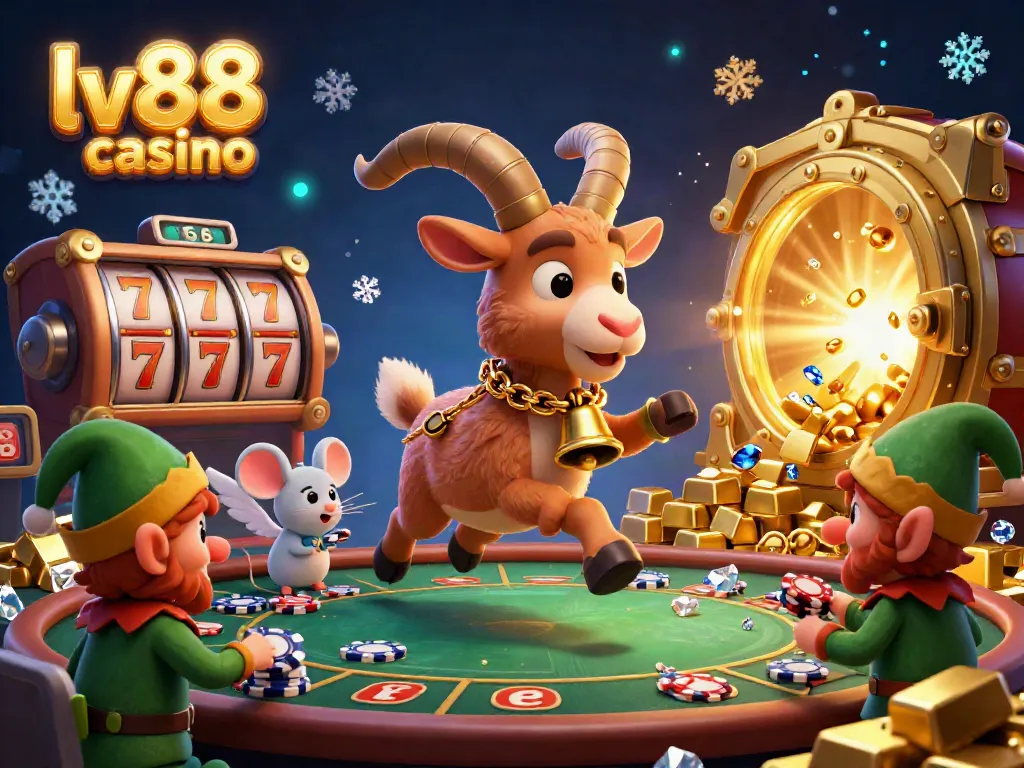 Experience the thrill of lv88 casino with a dynamic scene featuring characters and dazzling gaming elements.